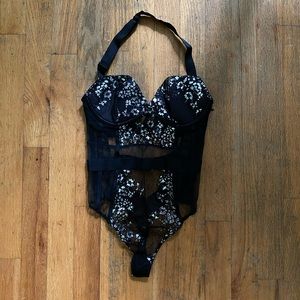 Victoria’s Secret boned halter bodysuit